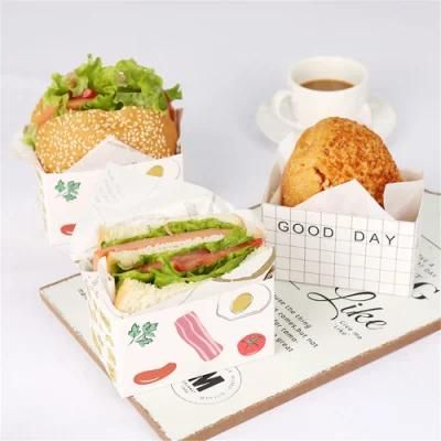 Burger Wrap Japanese Wrapping Plaid Parchment Paper