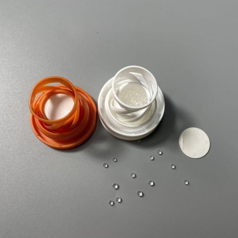 Empty Plastic Vc Effervescent Tablet Tube with Silica Gel Desiccant Cap
