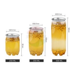 Clear Pet Easy Open Can for Carbonated Drink / Fruit Juice / Beverage / Soft Drink