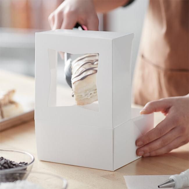 Nature Small Folding Take Away Food Box Container Kraft Paper Food Box