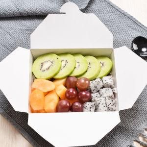 Customizable Disposable Packaging Kraft Whiteboard Takeaway Food Paper Box