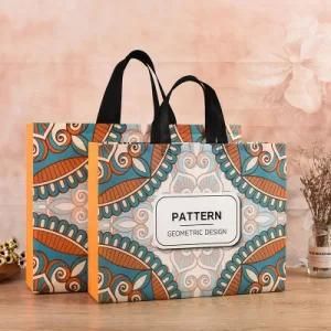 Factory Direct Sales Eco-Friendly Reusable Color Printed Tote Shopping Non-Woven Bags with Handle