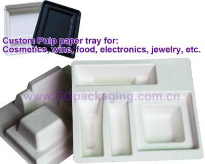 Wholesale Biodegradable Sugarcane Bagasse Paper Pulp Packing Box Cosmetic Packaging