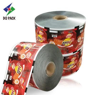 Dq Pack Low Cost Laminated Metalized Food Snack Biscuit Other Packaging Material Roll Film
