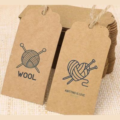 Cardboard Recycled Hang Tag Clothing Paper Tag with Embossed Hangtags for Clothing