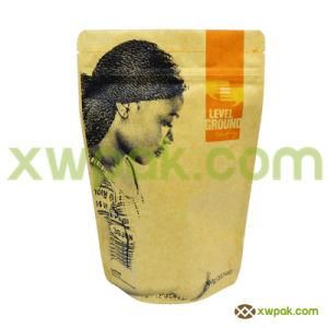 Wholesale Kraft Paper Bag with Valve and Zipper for Coffee