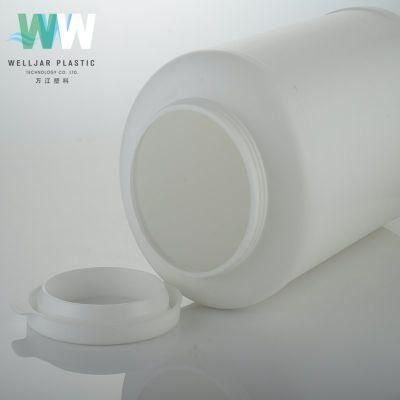 2000ml HDPE White Plastic Bottle for Powder with Screw Cap