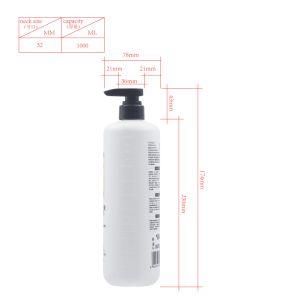 1000ml HDPE Body Wash Hair Conditioner Cosmetic Packaging Shampoo Bottle