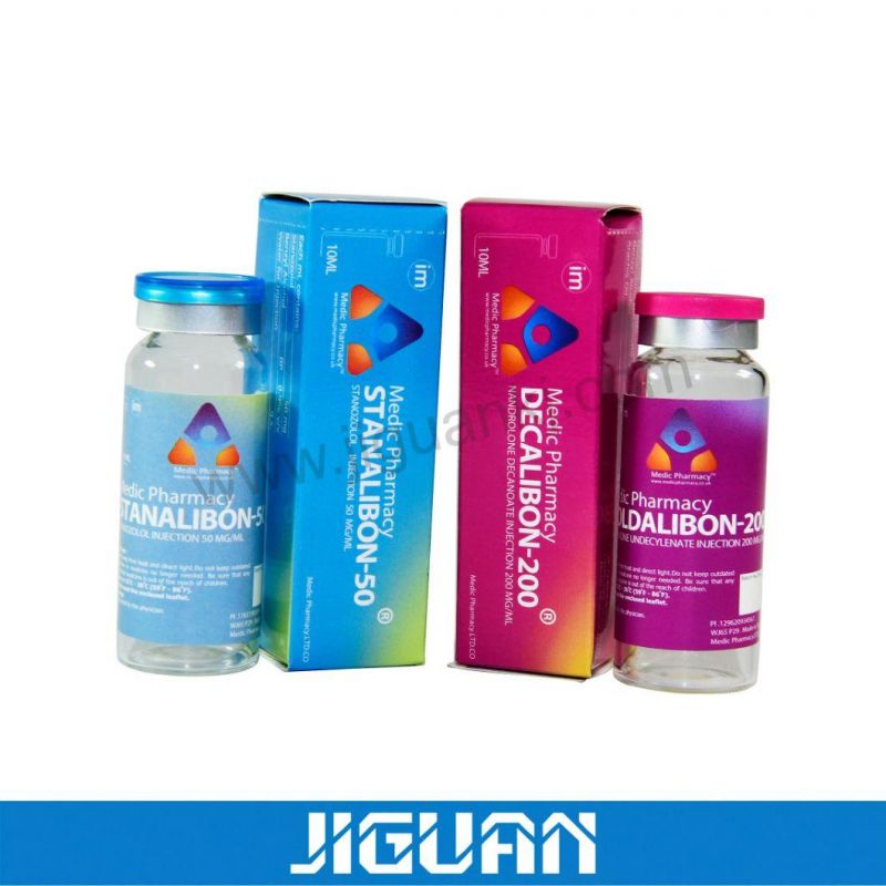 Custom Medicine Cardboard Packaging Holographic Steroids 15ml/30ml Bottle Paper Box 10ml Vial Label and 10ml Vial Small Paper Box Packaging for Injection