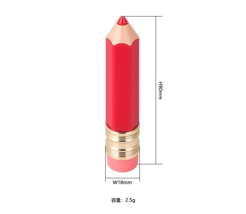 Super Cool Unique Look 2.8ml Pencil Shaped Empty Lip Gloss Tubes Lip Gloss Packaging Custom Top Lip Gloss Tubes with Wands