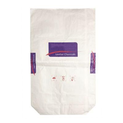 Square Bottom Valve Top 25kg 50kg Kraft Paper Bag for Packing Cement Chemical Glue