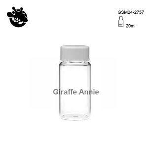 Pill Use Glass Bottle with White Plastic Screw Cap