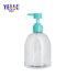 Transparent Plastic Hand Wash Bottles Conditioner Shower Hair Shampoo Bottle with Pump 500ml