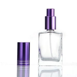 Transparent Glass Empty Bottle Perfume Bottle 30ml Portable Sub-Packing Square Perfume Bottle Spray