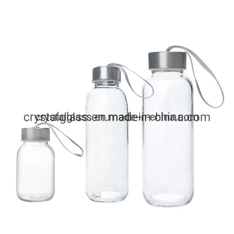 Free Samples Drinking Glass Sparkling Water Bottles with Screw Cap 500ml 750ml 1000ml
