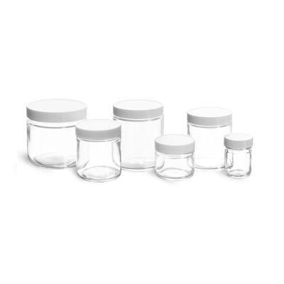 Wide Mouth 4oz 6oz 8oz 9oz 16oz Clear Frosted Straight Sided Glass Jar with Lid
