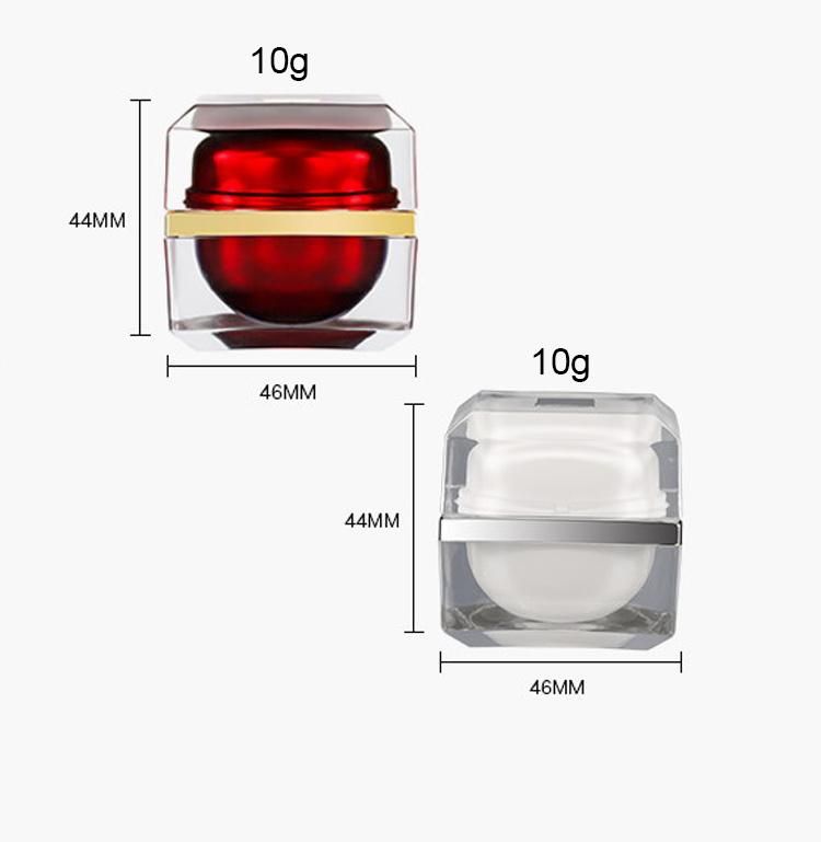 High End Cosmetic Packaging 10g Empty Luxury Cream Container Acrylic Cosmetic Jar
