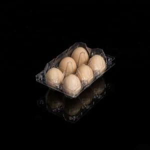 Factory Production Recyclable Plastic 6 Holes Chicken Egg Tray Blister Packaging Boxes