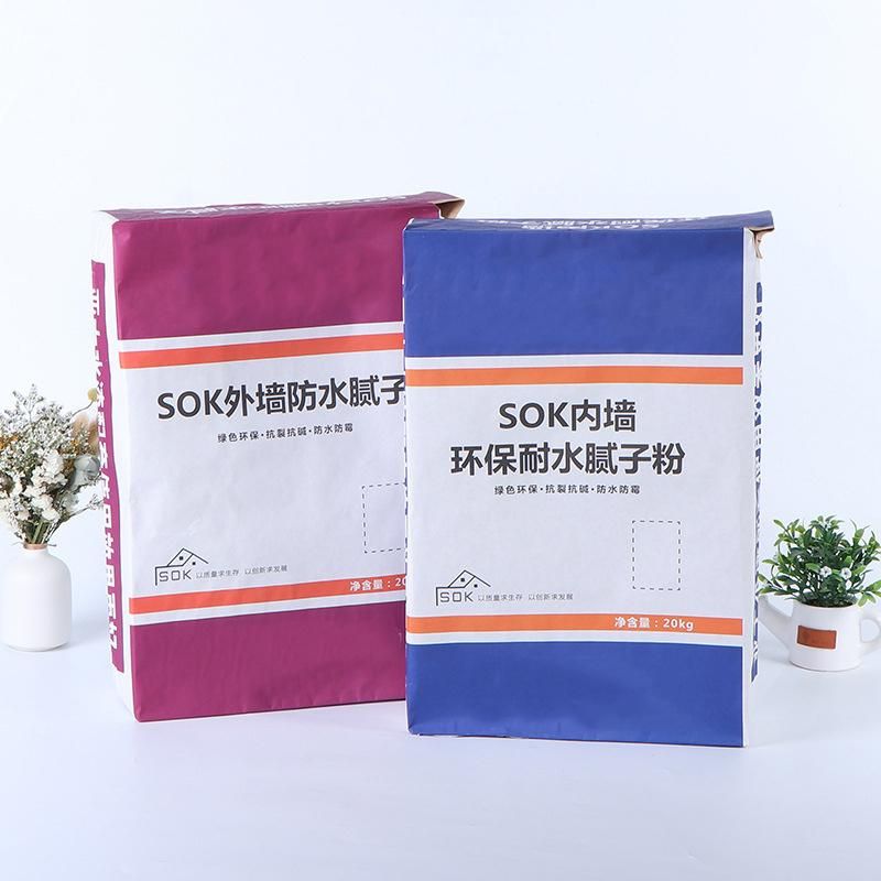 Cement Paper Laminated PP Woven Flour Empty Bags for Wall Putty Powder Cement Sack