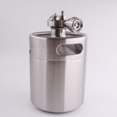 2L Stainless Steel Durable Mini Keg CO2 Beer Dispenser System