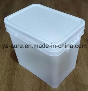2016 New Type PP Food Grade Rectangular Plastic Pail 25L for Food Packaging