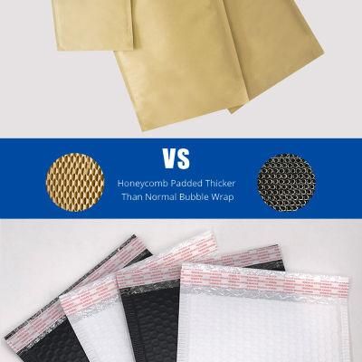 Compostable 100% Recyclable Self Seal Recycled Kraft Cover Paper Mailers Bag 6&quot; *10&quot; Honeycomb Paper Mailer