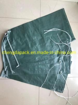 Recycle Green Color Trash Sack PP Woven Plastic Cheap Sand Color Bags 25kg 50kg