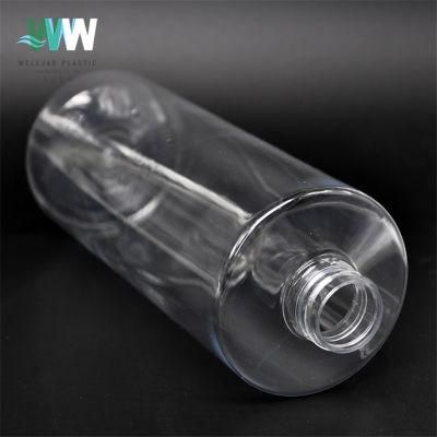 750ml Plastic Pet Flat Shoulder Bottle with Lotion Pump