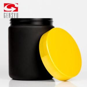 40oz Matt Black Plastic Bottle with Chrome Lid