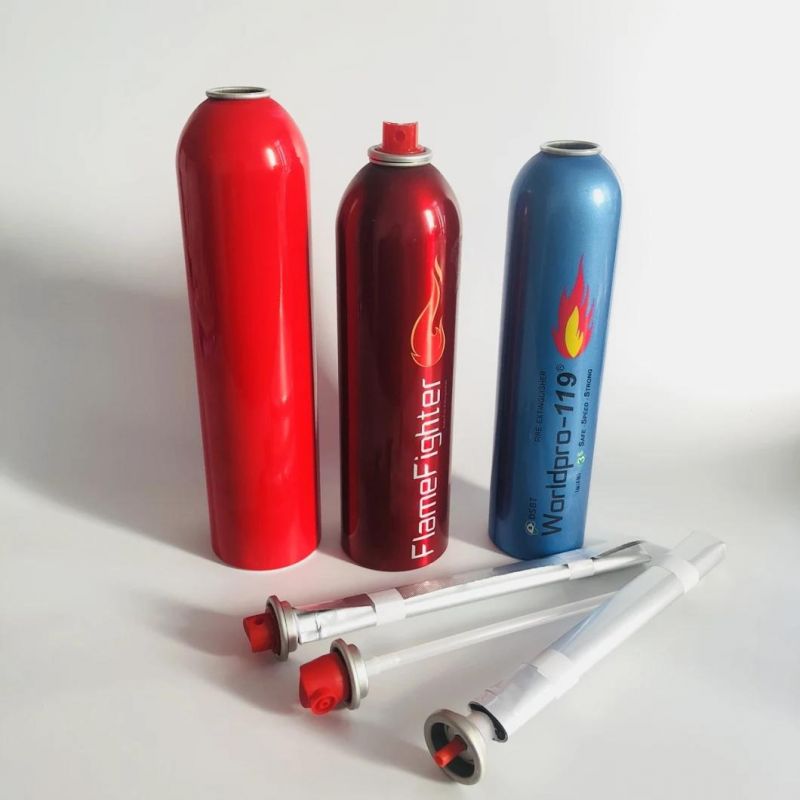 Aluminum Spray Can with Bag on Valve for Aerosol Fire Extinguisher Usage