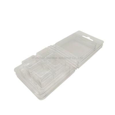 4 Square Clear Pet Clamshell Candle Wax Melt Packaging