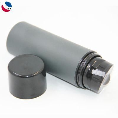 Cosmetic Black Matte Wide 100ml 50 Ml Frosted Plastic Airless Pump Bottle