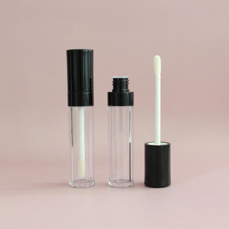 Black Lip Gloss Containers Tube 7ml Customized Lipgloss Packaging