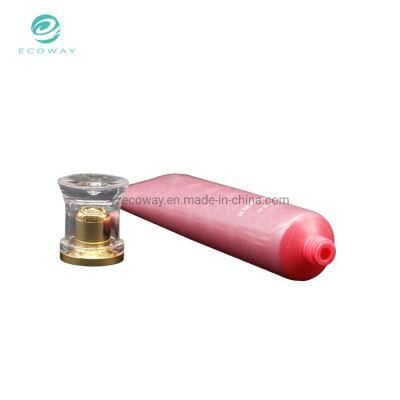 40g Acrylic Gold Plating Double Cover Doctor Cap Screw Cap Tube Body Text Silk Screen Cosmetic Tube
