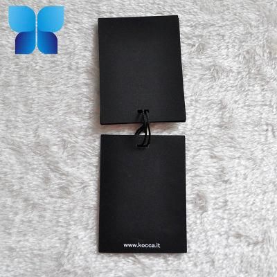 Softtouch Film Black Cardboard Hangtag for High Quality Garment