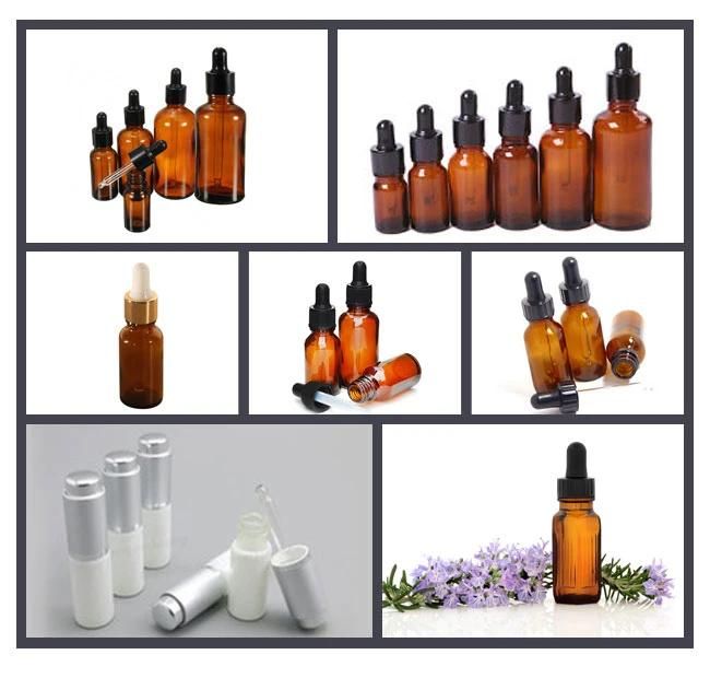 Essential Oil Bottles with Aluminum Dropper Glass Bottle Press Dropper