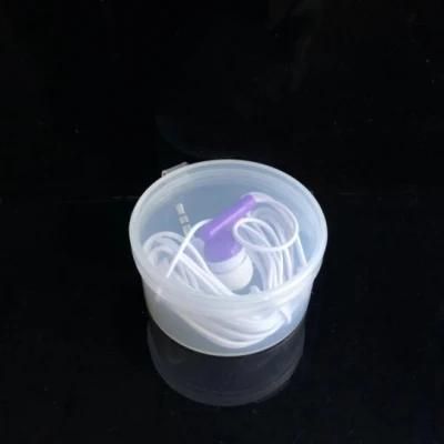Round Earphone Plastic Organizer Box Small Clear Jewelry Beads Storage Containers