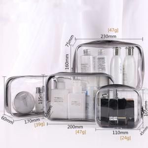 Low Price Waterproof Customized Logo Transparent Clear PVC Ziplock Cosmetic Makeup Bag