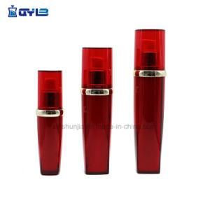 Different Capacities of Manufacture Beautiful Red Cosmetic Packaging UV Plastic Bottle