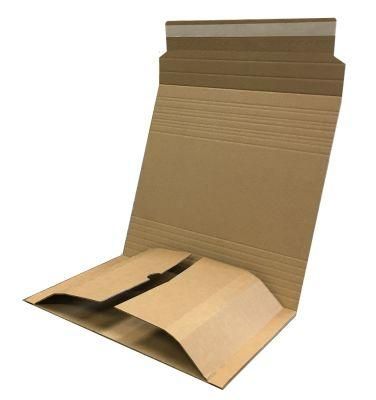 Self Seal Strong Cardboard Book Mailer Wrap Postal Boxes Mailers Adjustable Amazon Packaging Packing Mailing Shipping DVD CD Carton