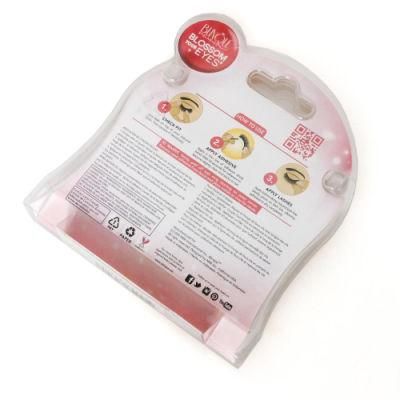 Cosmetics eyelash clamshell blister with paper card