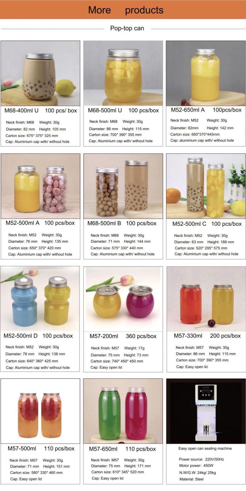 Hot Asale Ready-Made/ Customized 350ml Plastic Pet Square Beverage Bottle Plastic Juice Bottle Food Packaging Bottle