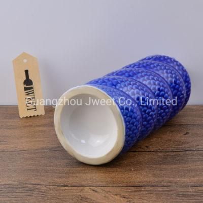 Custom Blue Ceramic Bottle 750 Ml