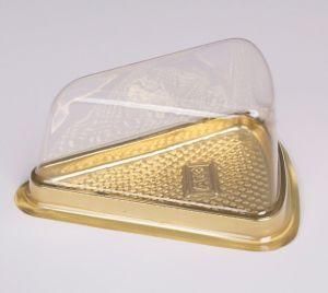 Food Grade Packaging Bakery Cake Tray Golden Base with Transparent Lid