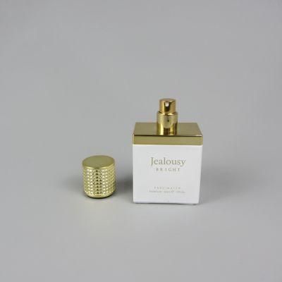 50ml Square Shape Luxurious Transparent Glass Perfume Bottle