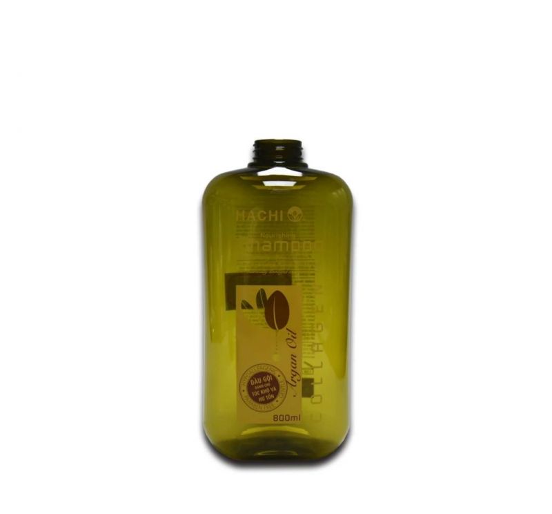 Green 800ml Pet Shampoo Bottle Hair Conditioner Bottle Cosmetic Container Recycle Plastic Packaging Body Lotion Packaging Bottle
