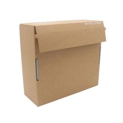 Custom Logo Printed Cardboard Tear off and Peel off Strips Mailing Box Corrugated Mailers Self Adhesive Shipping Box
