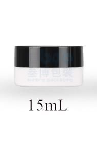 Customized Color Black Lid PS Cosmetic Packaging Plastic Cream Jar