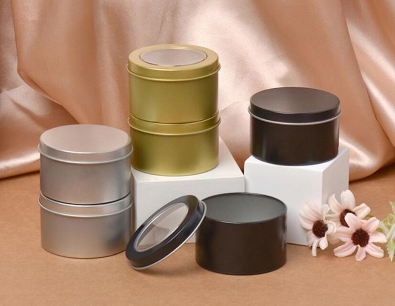 8 Oz Lata PARA Vela Empty Christmas Metal Cosmetic Candle Tins Jar Cans