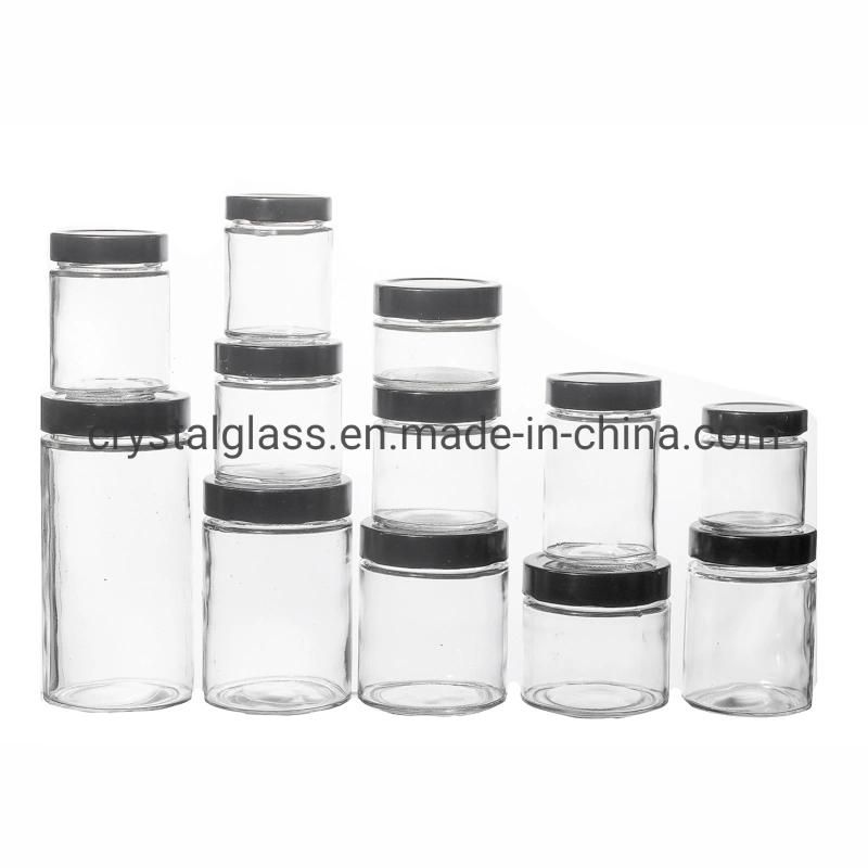 Food Grade Square Honey Glass Jar Jam /Jelly Jar with Screw Metal Lid